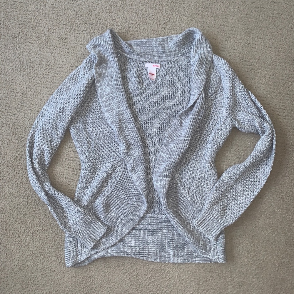 Grey knit cardigan